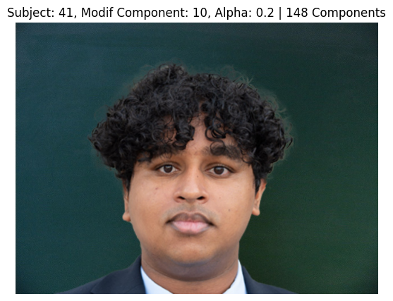 Subject 41, PCA Component 10, Alpha 0.2, 148 Components