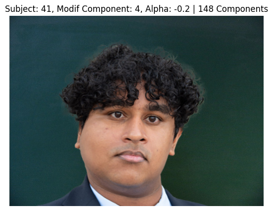 Subject 41, PCA Component 4, Alpha -0.2, 148 Components