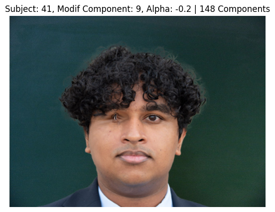 Subject 41, PCA Component 9, Alpha -0.2, 148 Components