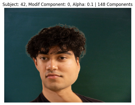 Subject 42, PCA Component 0, Alpha 0.1, 148 Components