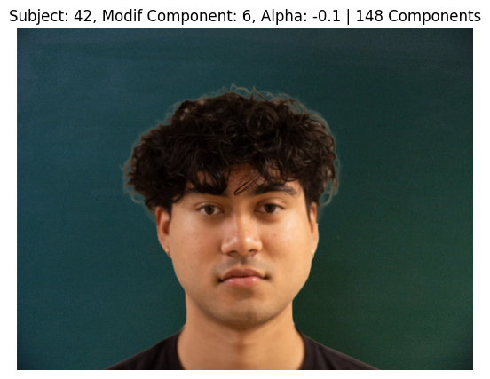 Subject 42, PCA Component 6, Alpha -0.1, 148 Components