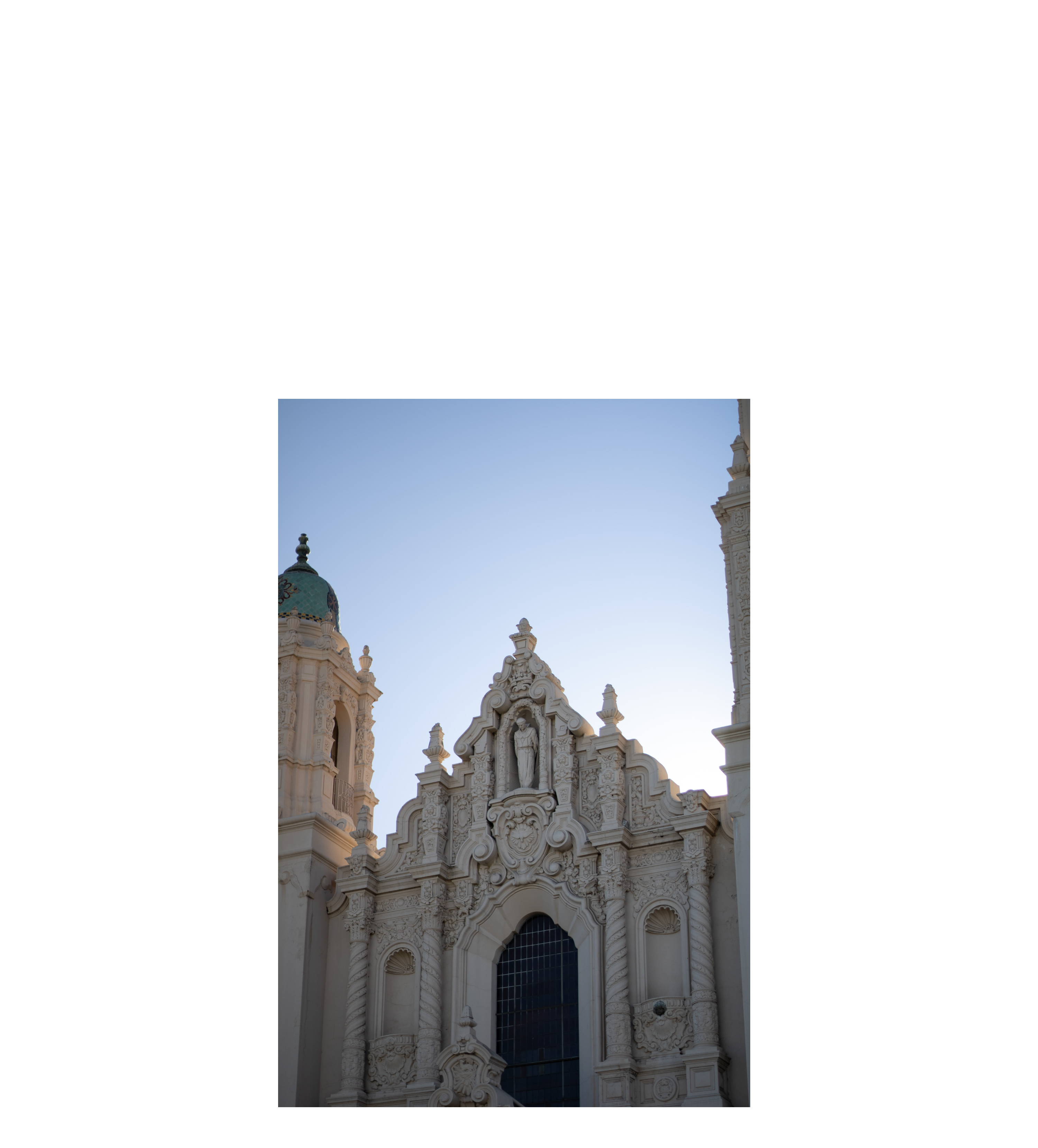 Middle view of Mission San Francisco in mosaic coordinates