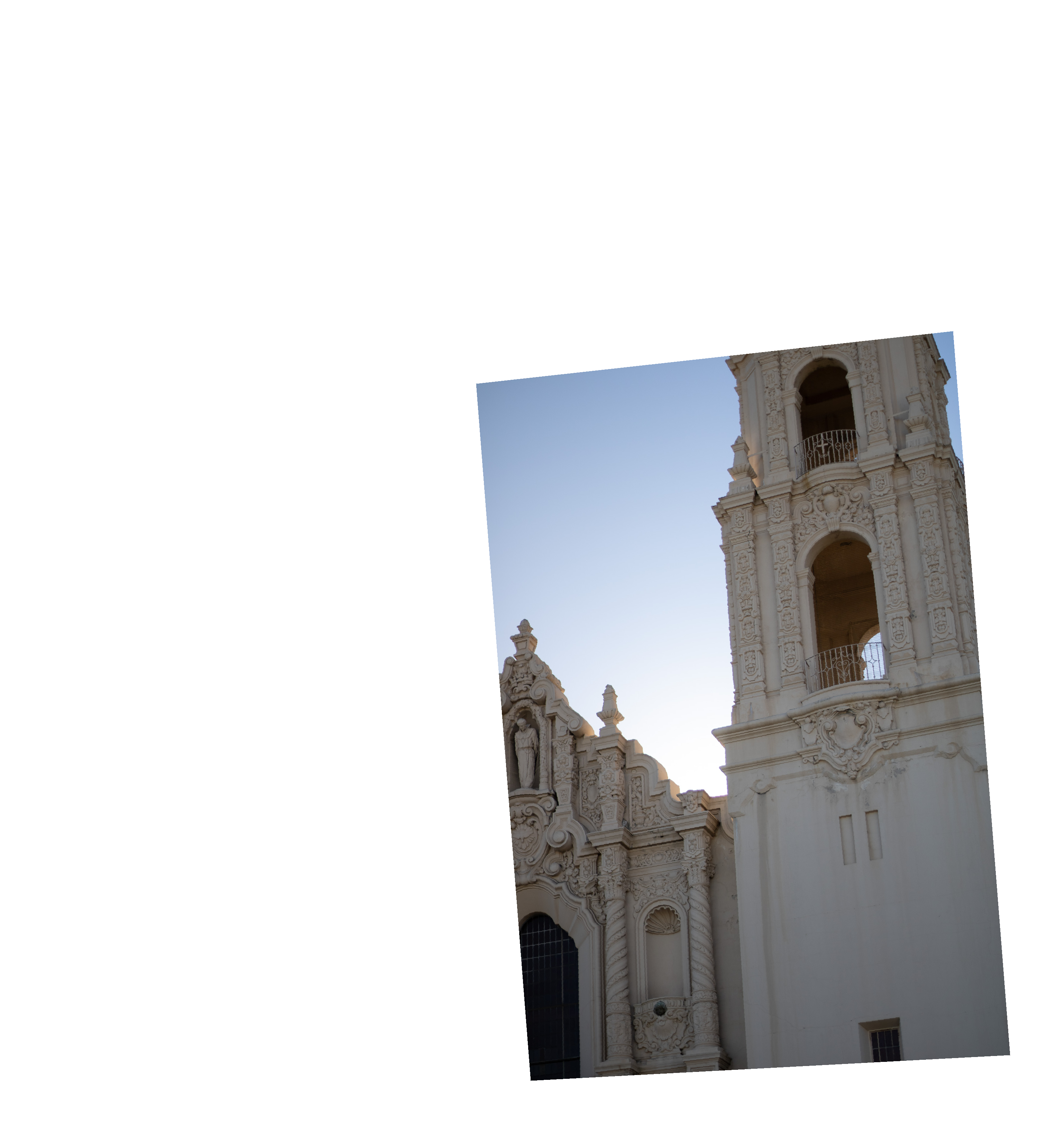 Right view of Mission San Francisco in mosaic coordinates