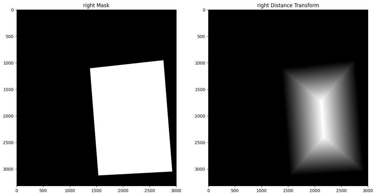 Right view of Mission San Francisco's euclidean distance mask