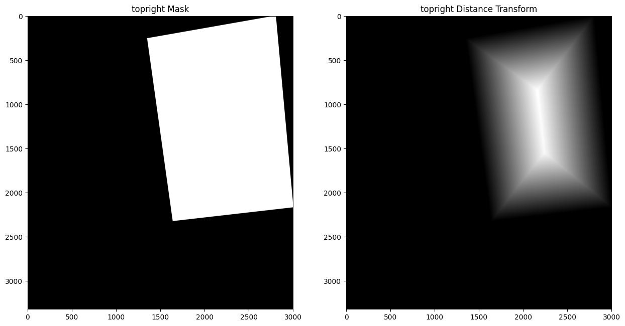 Top Right view of Mission San Francisco's euclidean distance mask