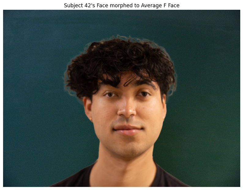 Sameer's face morphed to average female points