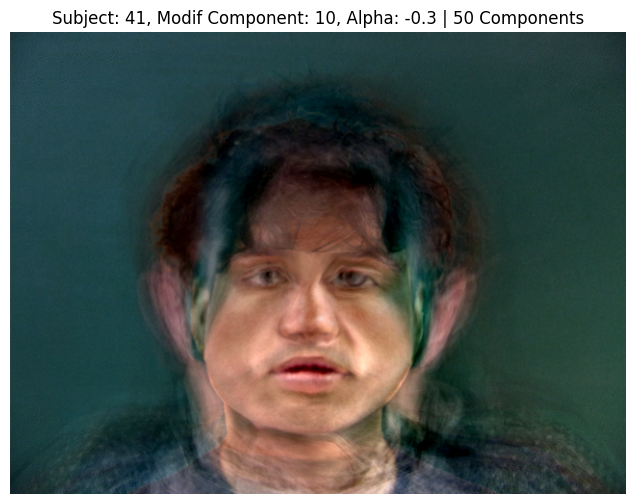 Subject 41, PCA Component 10, Alpha -0.3, 50 Components