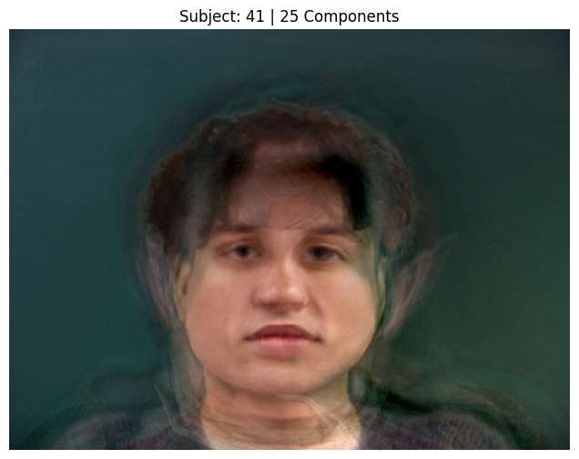 Subject 41, PCA with 25 Components