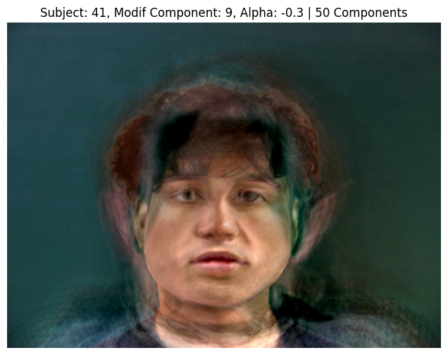 Subject 41, PCA Component 9, Alpha -0.3, 50 Components