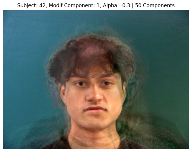 Subject 42, PCA Component 1, Alpha -0.3, 50 Components