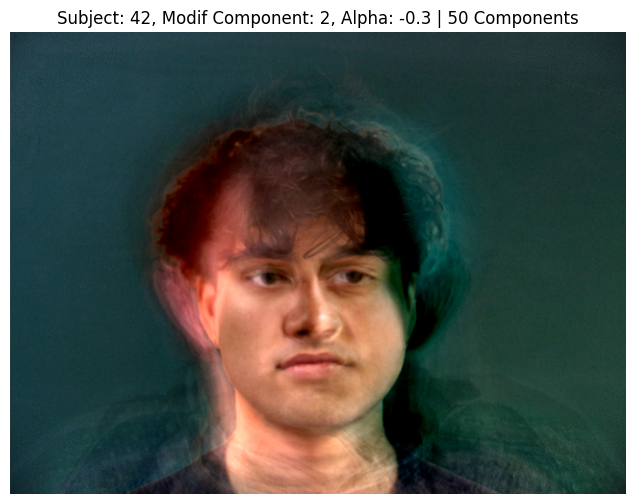 Subject 42, PCA Component 2, Alpha -0.3, 50 Components