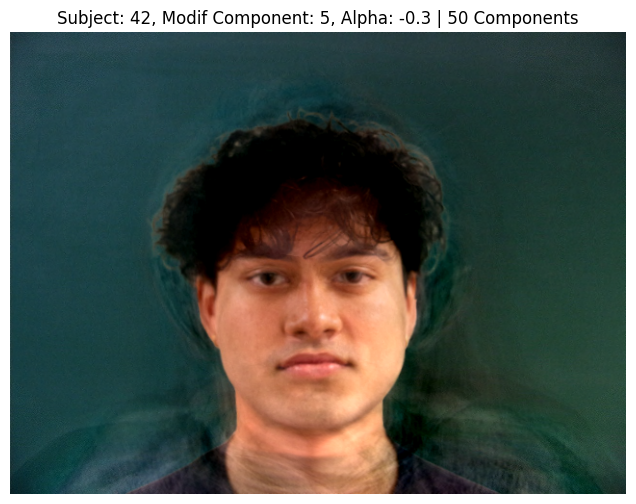 Subject 42, PCA Component 5, Alpha -0.3, 50 Components