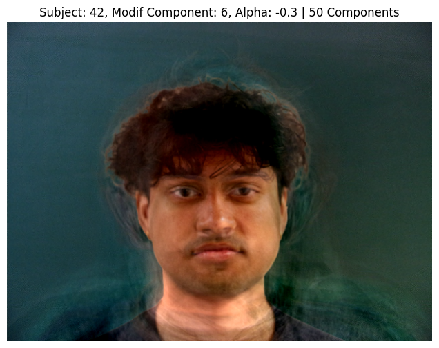 Subject 42, PCA Component 6, Alpha -0.3, 50 Components